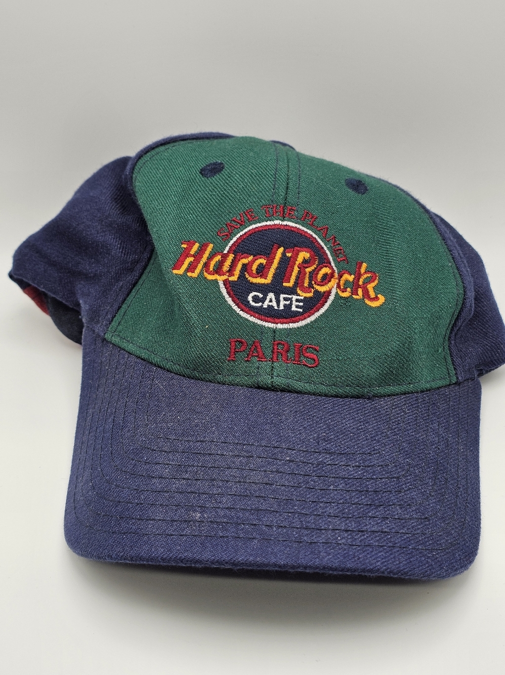 Vintage Save The Planet Hard Rock Cafe Paris-  Embroidered Hat - Early 90's